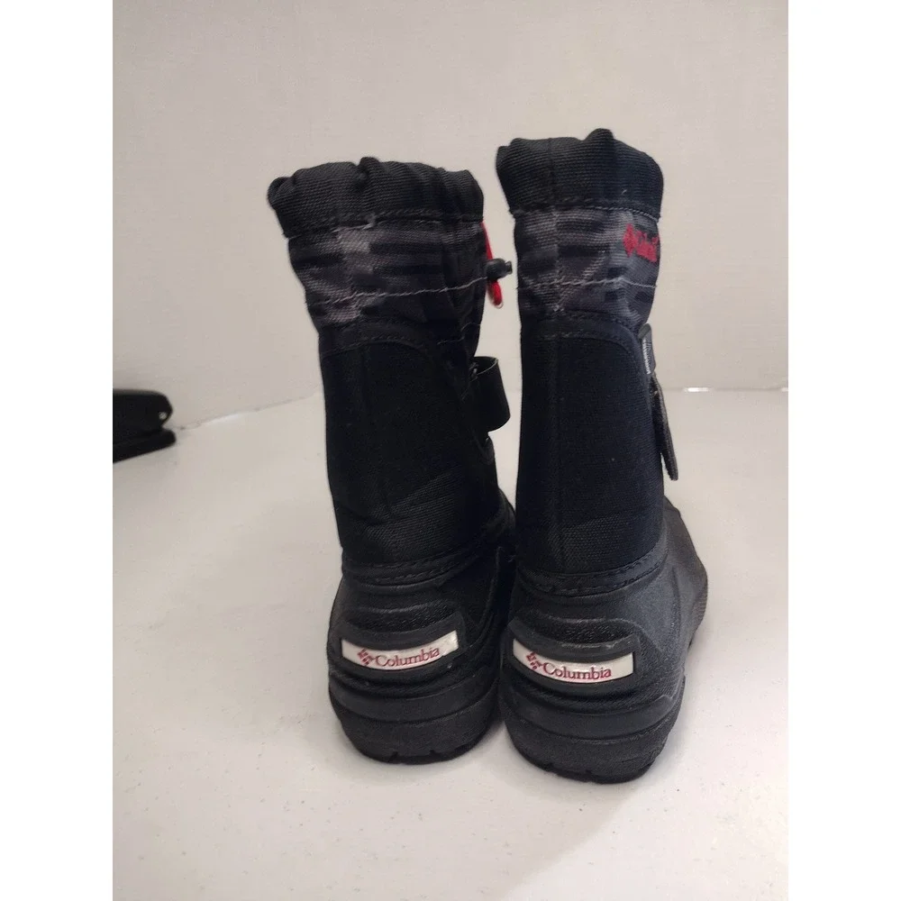 Columbia‎ Powderbug Plus II Kids Black Waterproof Snow Boots Size 7